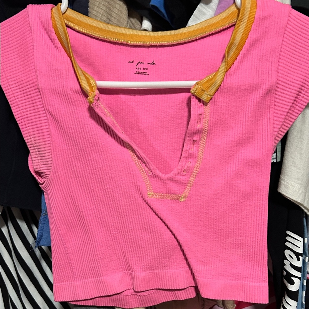 Pink and Yellow urban outfitters top